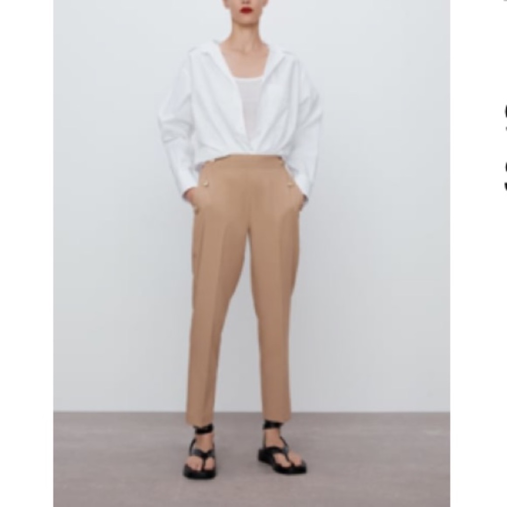 Zara buttoned straight leg pants - Picture 2 of 6